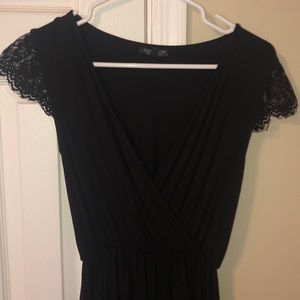 Topshop black and lace romper